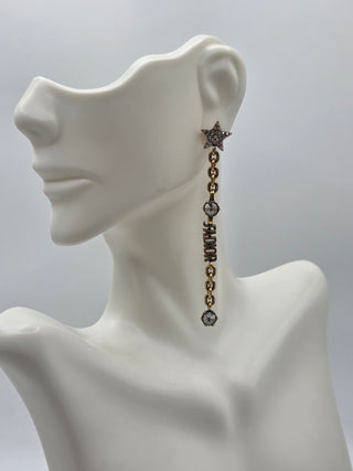 Christian Dior Gold-tone Crystal J'Adior Drop Earrings