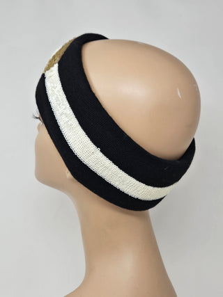 GUCCI Wool GG Logo Sequin Headband M sz