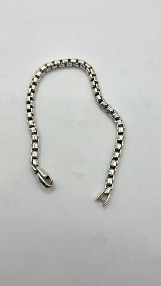David Yurman Sterling Silver Box Chain Bracelet