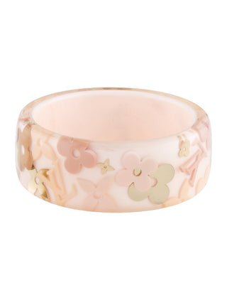 Louis Vuitton pink LV Monogram Resin Farandole Bangle Bracelet