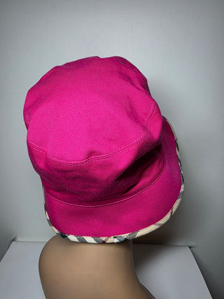 Burberry Pink Nova Check trim bucket hat L sz