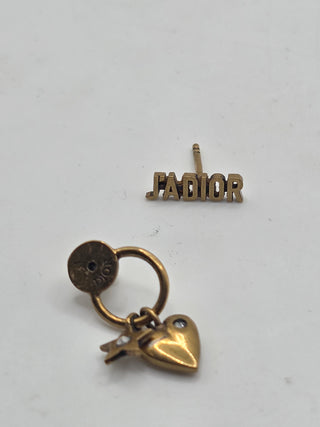 Christian Dior Gold-tone Crystal J'Adior Drop Earrings