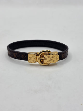 Louis Vuitton Brown Leather Fasten Your LV Bracelet