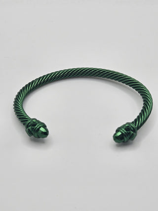 David Yurman dark green aluminum Renaissance cable cuff