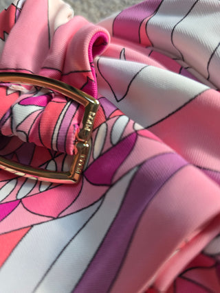 Emilio Pucci Pink Printed Bateau Neckline Tunic S sz
