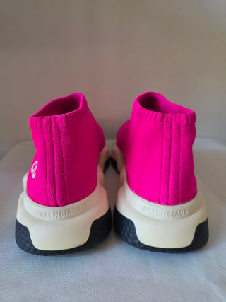 Balenciaga Hot pink Logo Printed sock sneakers 39 sz