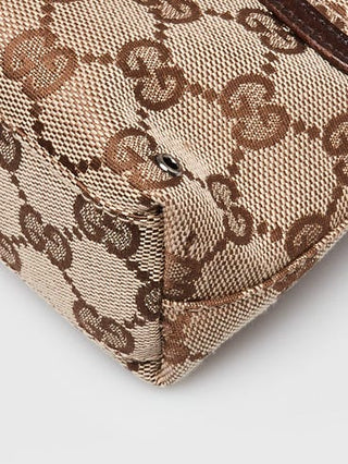 Gucci Beige Ebony GG Canvas Leather Waist Belt Bag