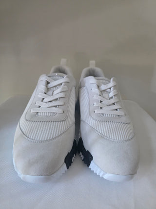Hermès White Grey Bouncing Athletic Sneakers 40 sz