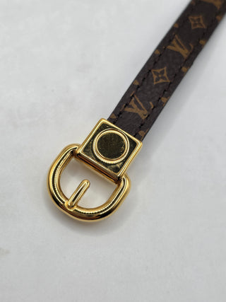 Louis Vuitton Brown Leather Fasten Your LV Bracelet