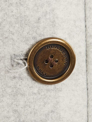 Burberry Brit Grey White Cotton Wool Check Double Breasted Coat 6 40 sz