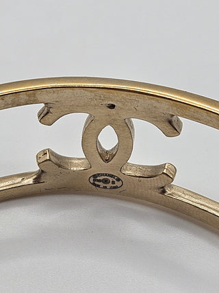 Chanel Gold-tone Logo Cuff Bracelet