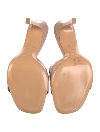 Louis Vuitton Beige LV Monogram Leather Slides 40 sz
