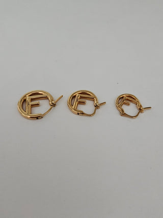 Fendi F is Fendi Logo Mini Hoop Earring Set of 3