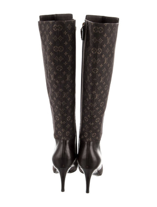 Louis Vuitton LV Monogram Leather Boots 37.5 sz