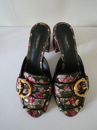 Dolce & Gabbana Floral Print Slides 37 sz