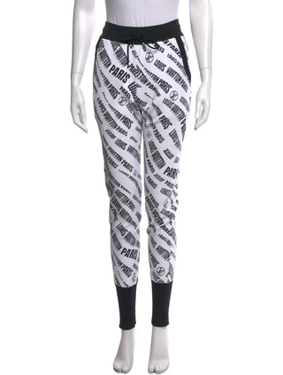 Louis Vuitton Black White LV Graphic Print Straight Leg Pants S sz