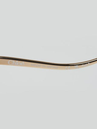 Chloe Goldtone Metal Oversized Round Logo Sunglasses - CH0329S