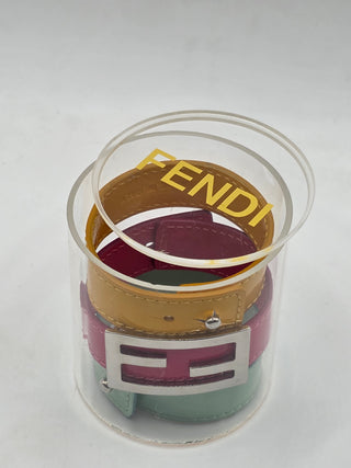 Fendi multicolor FF Logo set of bracelets