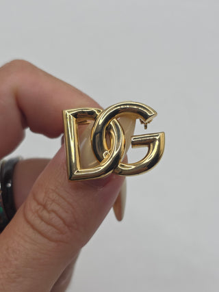 Dolce & Gabbana Gold-tone DG Logo Brooch