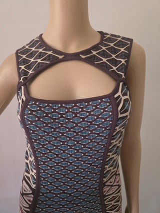 Missoni Black multicolor striped sleeveless summer dress 6 US sz
