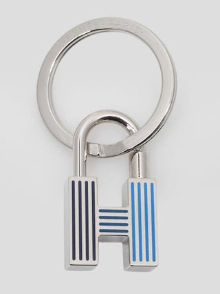 Hermes Palladium Plated Metal Cadenas Quiz Key Ring