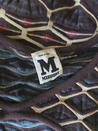 Missoni Black multicolor striped sleeveless summer dress 6 US sz