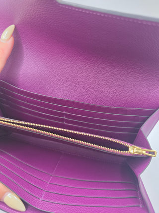 Hermès Purple Leather 2019 Constance Long Wallet