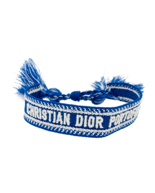 Christian Dior Blue 'Portofino' Friendship Woven Bracelet