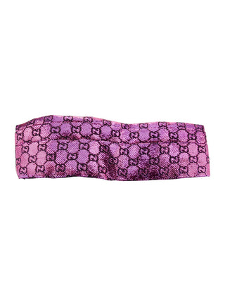Gucci Purple GG Logo Mettalic headband M sz