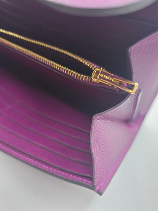 Hermès Purple Leather 2019 Constance Long Wallet