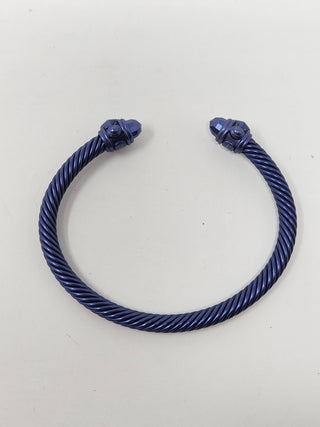 DAVID YURMAN Blue Aluminium Renaissance Classic Cable Bracelet