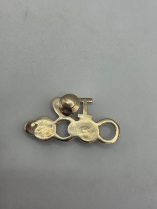 Chanel Gold-tone Faux Pearl Enamel I Love Coco Pin