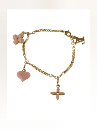 Louis Vuitton Gold-tone Sweet Monogram Charm Bracelet