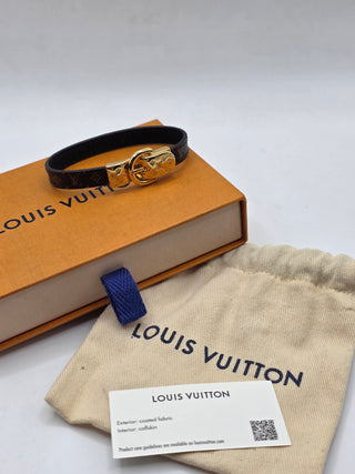 Louis Vuitton Brown Leather Fasten Your LV Bracelet