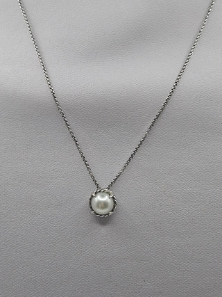 David Yurman Sterling Silver Pearl Chatelaine Pendant Necklace