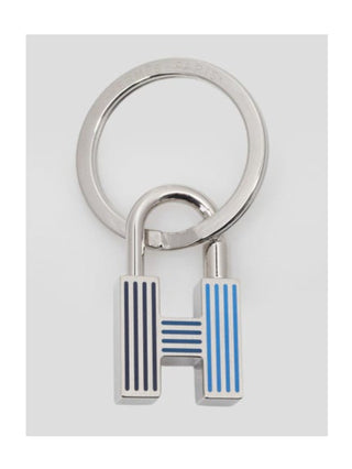 Hermes Palladium Plated Metal Cadenas Quiz Key Ring