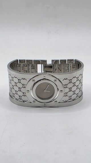Gucci Silver-tone stainless steel GG Monogram Twirl watch