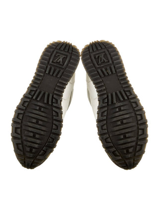 Louis Vuitton LV Monogram Leather Trim Embellishment Sneakers 37.5 sz