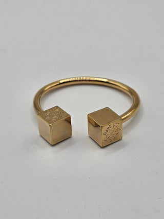 Louis Vuitton Gold-tone metal Logo printed Scarf ring