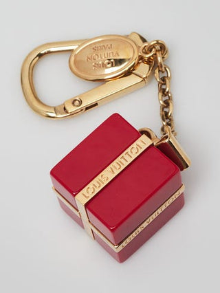 Louis Vuitton Goldtone Metal Red Resin Bijou Sac Surprise Bag Charm