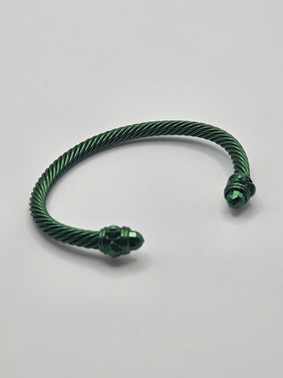 David Yurman dark green aluminum Renaissance cable cuff