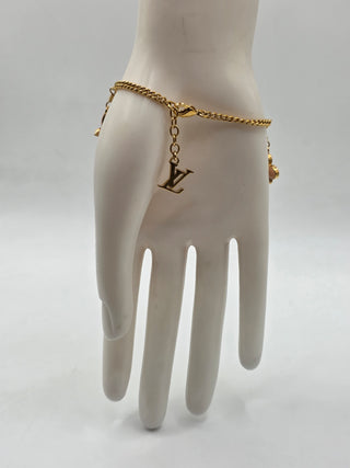 Louis Vuitton Gold-tone Sweet Monogram Charm Bracelet