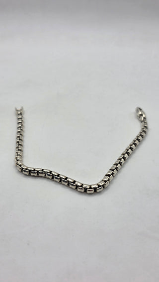 David Yurman Sterling Silver Box Chain Bracelet