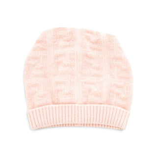 Fendi light pink FF Monogram Fendi Winter Beanie