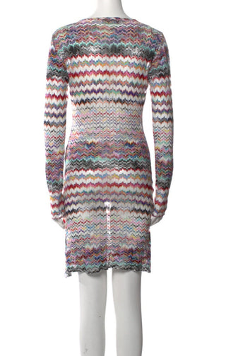 Missoni purple multicolor striped summer dress 10 US sz