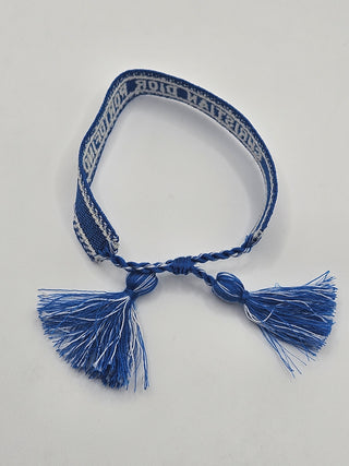 Christian Dior Blue 'Portofino' Friendship Woven Bracelet