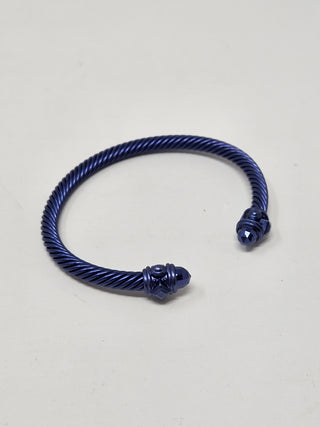 DAVID YURMAN Blue Aluminium Renaissance Classic Cable Bracelet