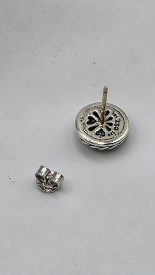 David Yurman Sterling Silver Topaz Cookie Stud Earrings