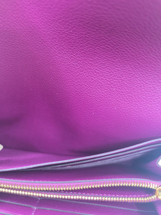 Hermès Purple Leather 2019 Constance Long Wallet