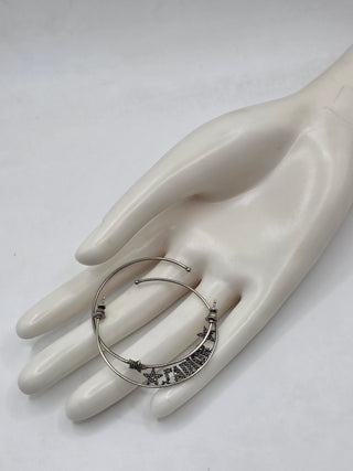 Christian Dior Silver-tone J'Adior Crystal Hoop Earrings
